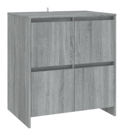 Buffets 3 pcs Sonoma gris Bois d'ingénierie