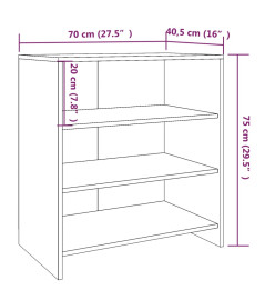 Buffets 3 pcs Sonoma gris Bois d'ingénierie