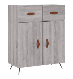 Buffet haut Sonoma gris 69,5x34x180 cm Bois d'ingénierie