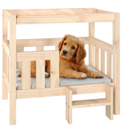 Lit pour chien 75,5x63,5x70 cm Bois de pin solide