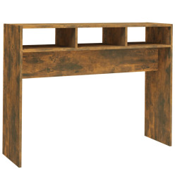 Table console Chêne fumé 105x30x80 cm Bois d'ingénierie