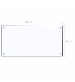 Dosseret de cuisine Transparent 80x40 cm Verre trempé