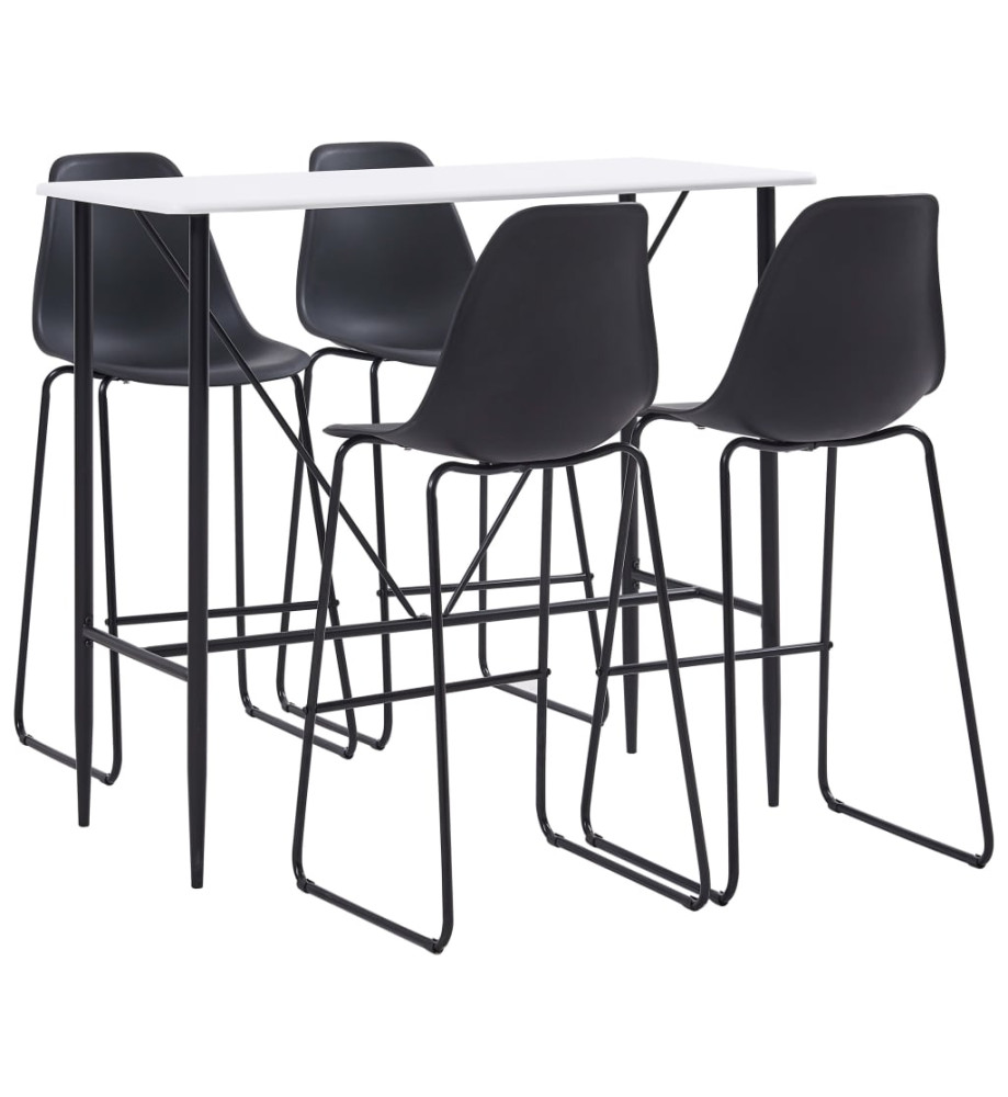 Ensemble de bar 5 pcs Plastique Noir