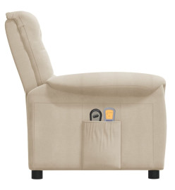 Fauteuil électrique de massage Crème Tissu microfibre