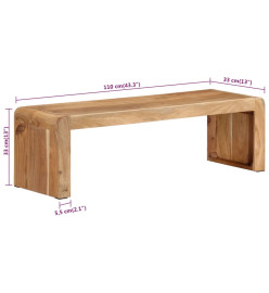 Meuble TV 110x33x33 cm bois d'acacia massif