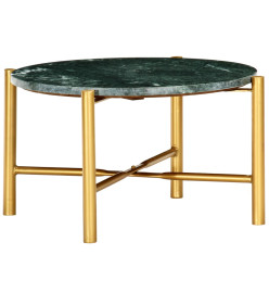 Table basse Vert 60x60x35 cm Pierre véritable et texture marbre