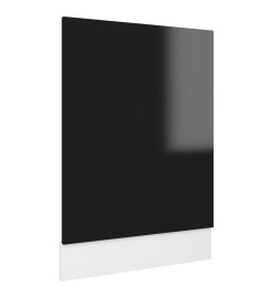 Panneau de lave-vaisselle Noir brillant 45x3x67 cm Aggloméré