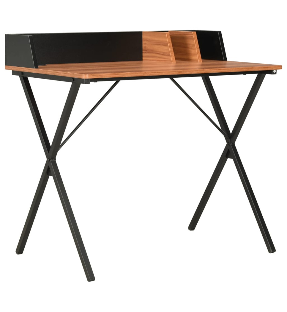 Bureau Noir et marron 80x50x84 cm