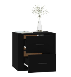 Table de chevet murale Noir 50x36x47 cm