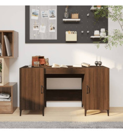 Bureau Chêne marron 140x50x75 cm Bois d'ingénierie