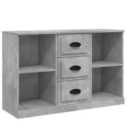 Buffets 3 pcs gris béton bois d'ingénierie