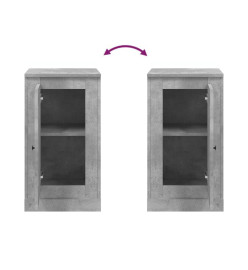 Buffets 2 pcs gris béton 37,5x35,5x67,5 cm bois d'ingénierie