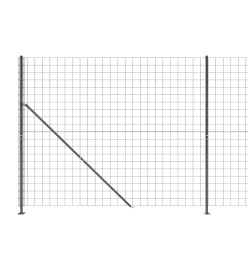 Clôture en treillis métallique avec bride anthracite 1,4x10 m