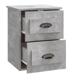 Tables de chevet murales 2 pcs gris béton 41,5x36x53 cm