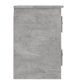 Tables de chevet murales 2 pcs gris béton 41,5x36x53 cm