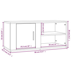 Meubles TV Chêne sonoma 80x31,5x36 cm Bois d'ingénierie