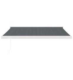 Auvent rétractable anthracite 3,5x2,5 m tissu et aluminium