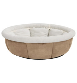 Lit pour chien 70x70x26 cm Beige