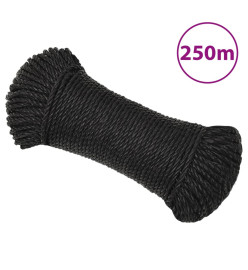 Corde de travail Noir 8 mm 250 m polypropylène