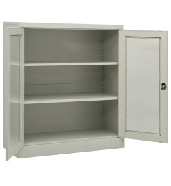 Armoire de bureau Gris clair 90x40x105 cm Acier