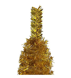 Sapin de Noël étroit Doré 150 cm