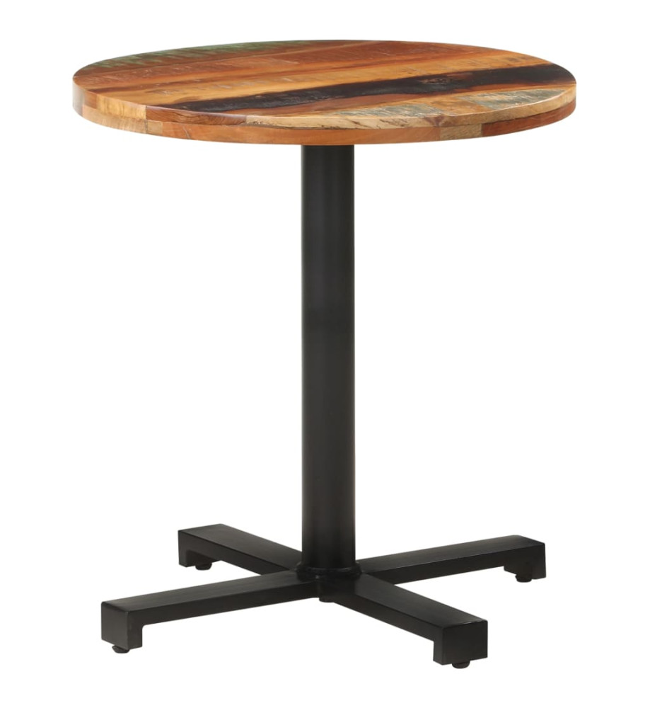 Table de bistro Ronde Ø70x75 cm Bois de récupération massif