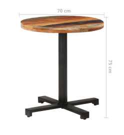 Table de bistro Ronde Ø70x75 cm Bois de récupération massif