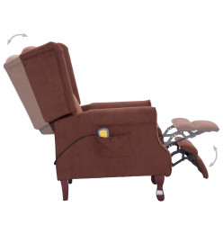 Fauteuil inclinable de massage Marron Tissu