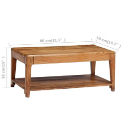 Table basse Bois massif 88 x 50 x 38 cm