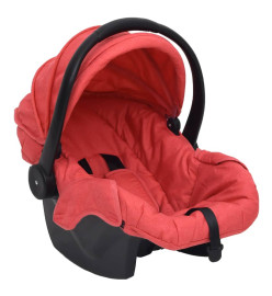 Poussette pour bébé 3-en-1 Rouge et noir Acier