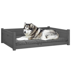 Lit pour chien Gris 105,5x75,5x28 cm Bois de pin solide