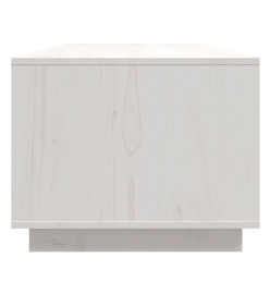 Table basse Blanc 110x50x40 cm Bois massif de pin