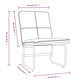 Chaise longue Crème 54x75x76 cm Similicuir