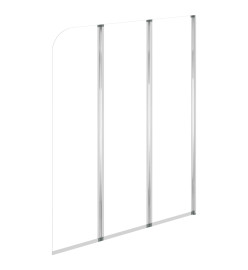 Enclos de bain 2 pcs 104x130 cm Verre trempé Transparent