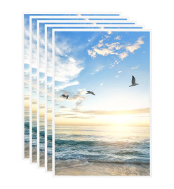 Collage de cadres photo 5 pcs de mur Blanc 42x59,4 cm MDF