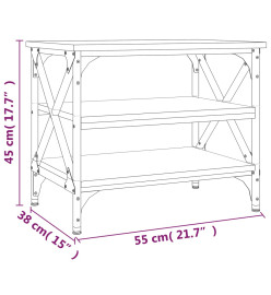 Table d'appoint Chêne sonoma 55x38x45 cm Bois d'ingénierie