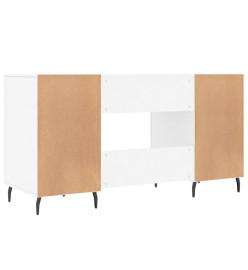 Bureau blanc 140x50x75 cm bois d'ingénierie