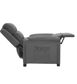 Fauteuil inclinable Gris clair Tissu