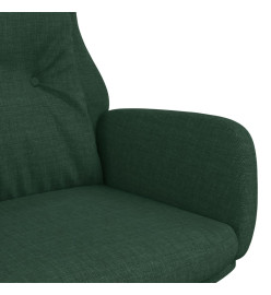 Chaise de relaxation Vert foncé Tissu