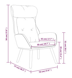 Chaise de relaxation Vert foncé Tissu