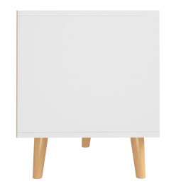 Meuble TV Blanc et chêne sonoma 90x40x48,5 cm Aggloméré