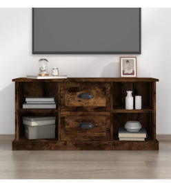 Meuble TV chêne fumé 99,5x35,5x48 cm bois d'ingénierie