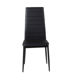 Venture Home Chaises à manger lot de 2 Slim aspect cuir noir