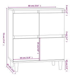 Buffet Chêne marron 60x35x70 cm Bois d'ingénierie