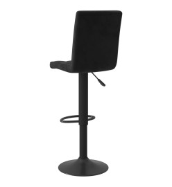 Tabourets de bar lot de 2 noir velours