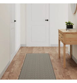 Tapis de couloir aspect sisal argenté 50x150 cm