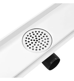 Drain de douche avec couvercle 2 en 1 73x14 cm Acier inoxydable