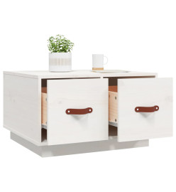 Table basse Blanc 60x53x35 cm Bois massif de pin