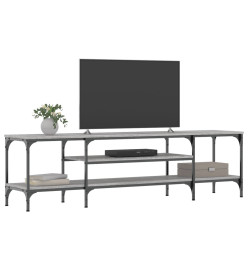 Meuble TV sonoma gris 161x35x45 cm bois d'ingénierie et fer