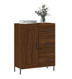 Buffet chêne marron 69,5x34x90 cm bois d'ingénierie